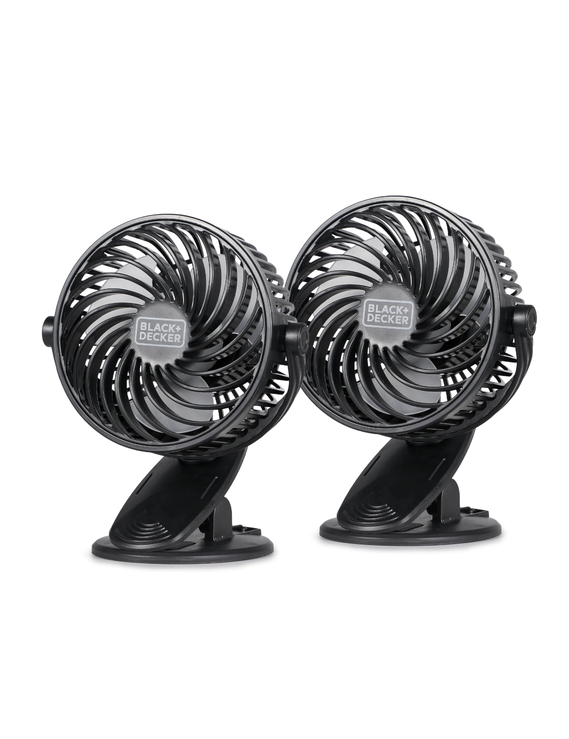 BLACK+DECKER Dual 4" Clip & Stand Mini Fans - Twin Pack